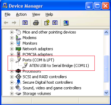 Windows XP Device Manager