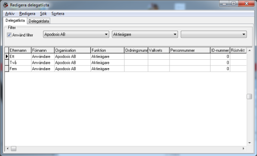 Close Talk Control delegatlista