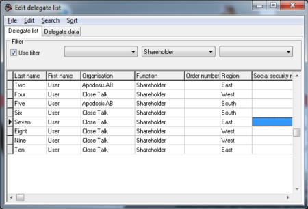 Close Talk Control Delegate List