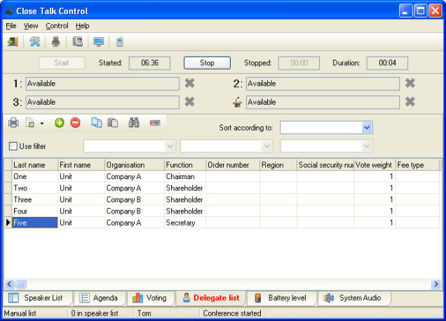 Close Talk Control 3 Delegate List