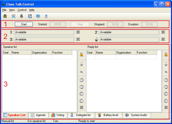 Close Talk Control 3 Main Operator Panel